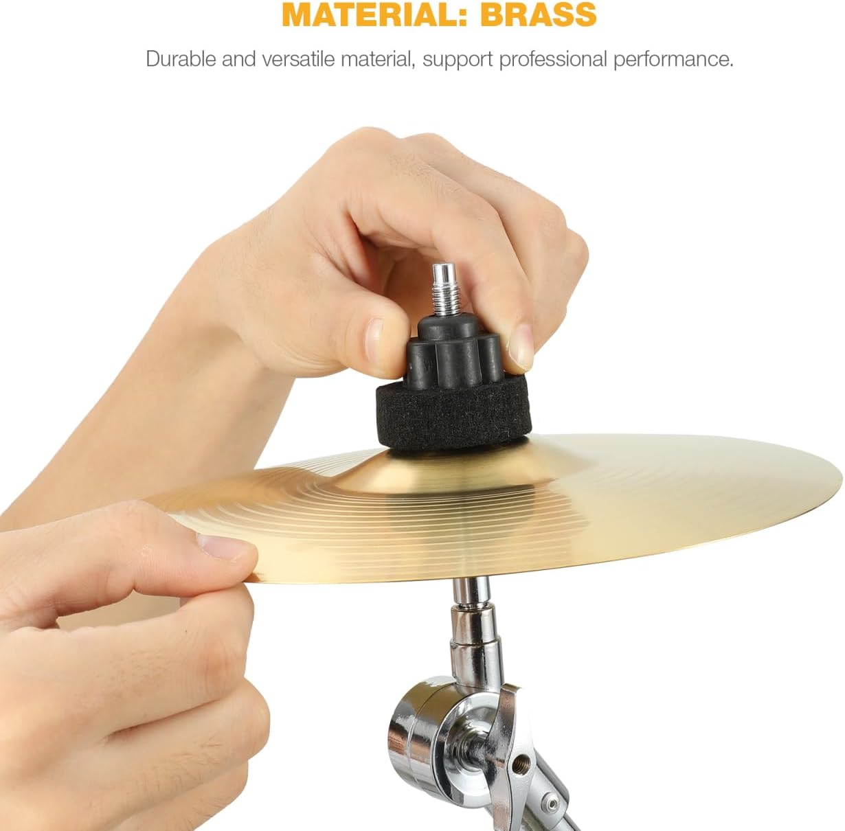 Crash Ride Cymbal Bass Drum Cymbal Percussion Replacement Traditional Finish Brass for Drum 10 Inch