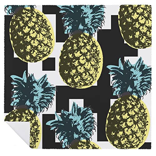 Xollar 6 Pack Table Dinner Napkins Cloth Pineapple Pop Art Printed Washable Reusable Cloth Napkin For Party Wedding Home Decor 18.7X18.7Inch #TOP5