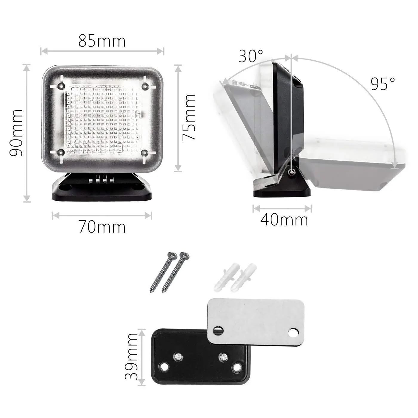 H13CS LED TV symulator – ochrona przed włamaniem i domowa ochrona z 20 bardzo jasnymi diodami LED, symulacja światła do odstraszania włamywaczy, atrapa telewizyjna 9 V/300 mW