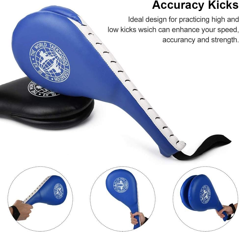 Retoteng 2 Pack Taekwondo Double Kick Target Pads Durable Strike Boxing Pads Martial Arts Equipment Karate Kickboxing Punch Pads MMA Practice for Kids Youth Adult - Image 5