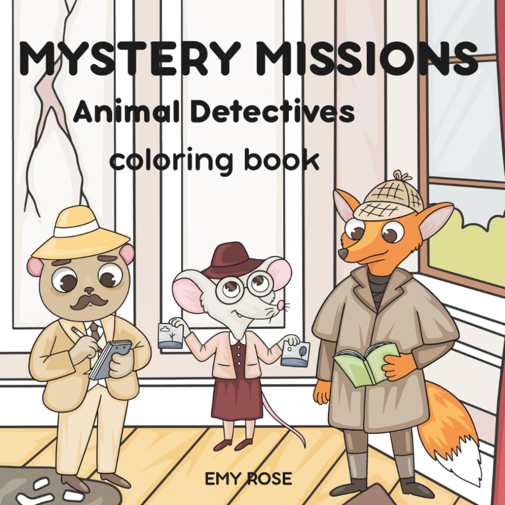 Mystery Missions: Animal Detective Coloring Book
