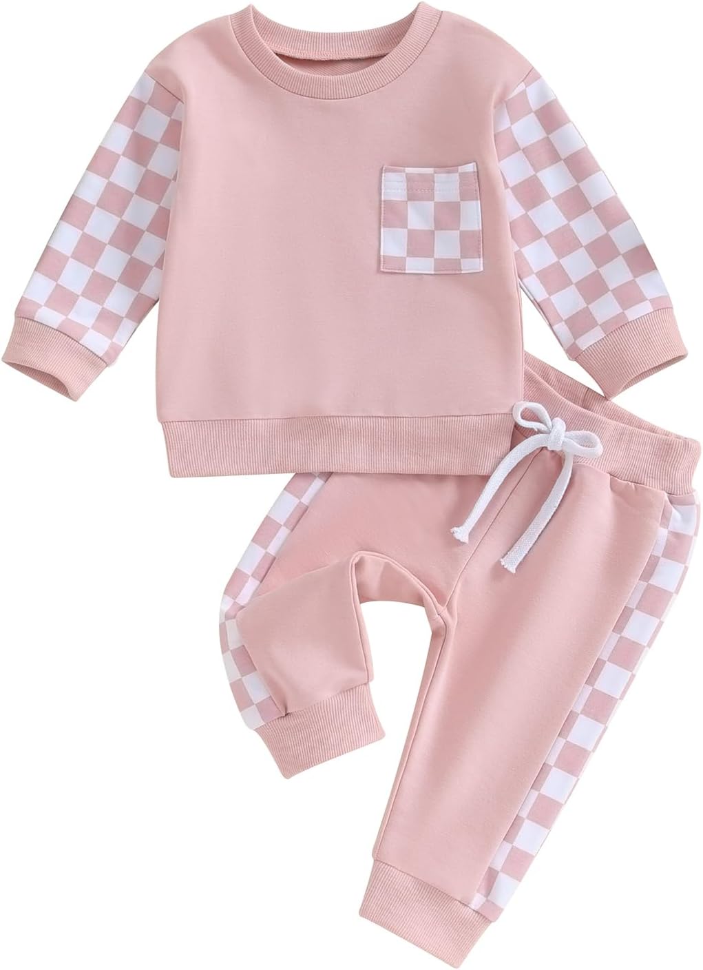 BeQeuewll Baby Girl Clothes Fall Winter Outfit Long Sleeve Sweatsuit Letter Sweatshirt+Pants 2Pcs Girls Clothes