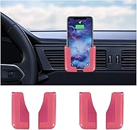 Vista 8 de AUCELI Soporte de teléfono de automóvil para salpicadero, 2 pares de respaldos de asiento de automóvil, soporte multifuncional para teléfono Verde