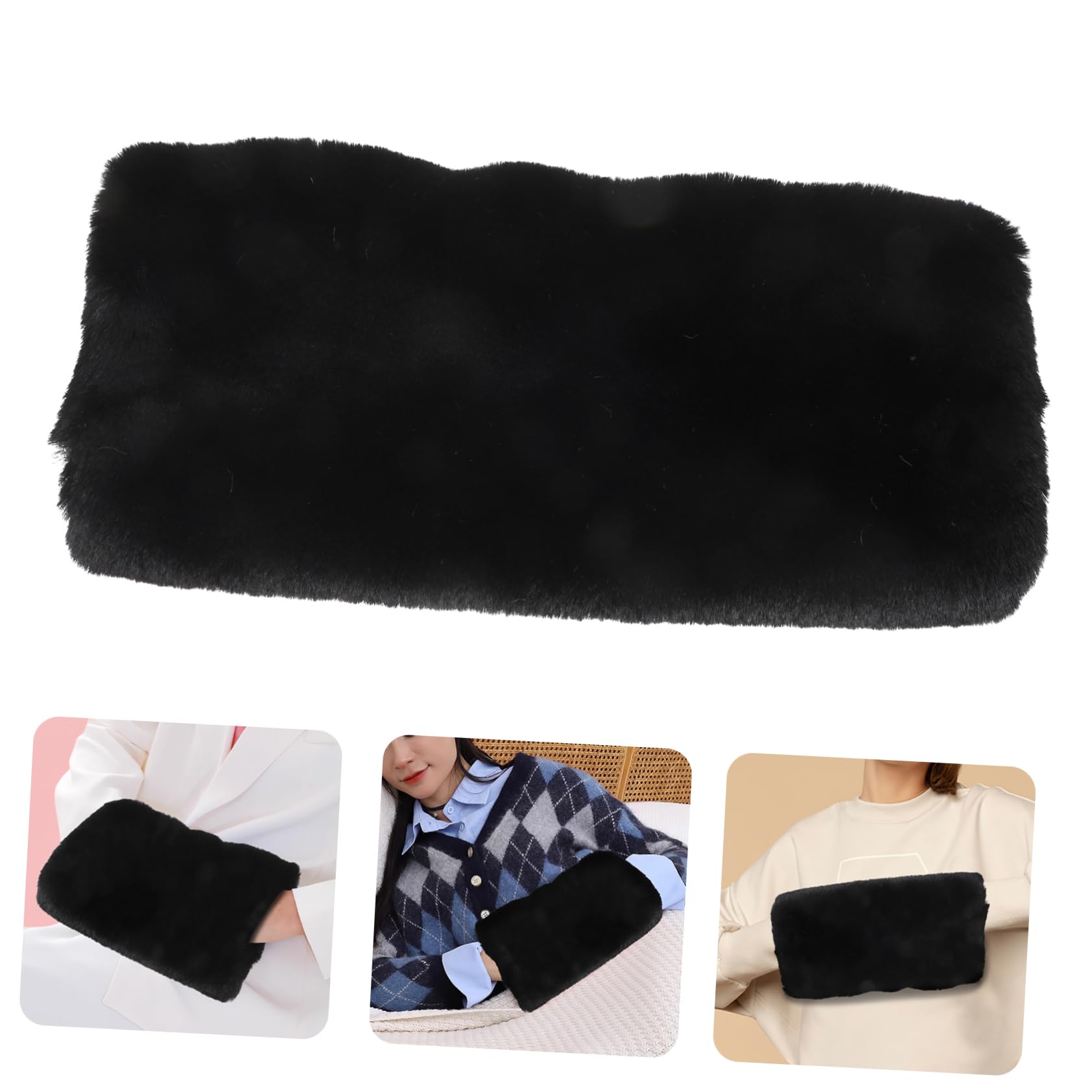 YARNOW Calentadores De Brazos De Piel De Conejo De Punto Bonitos Cálidos De Felpa Ligeros De Forro Color Rosa para Muñecas Manos Peludos Aislantes para Conducir para