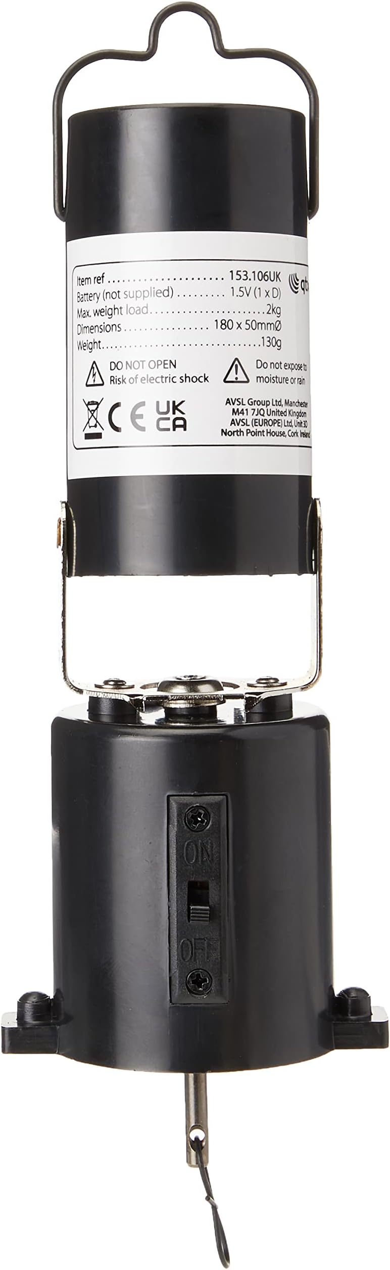 QTX | Battery Powered Mirror Ball Motor, Black