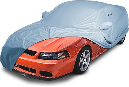 iCarCover Compatible con Ford Mustang Mach 1 - Funda completa para coche, impermeable, resistente a la intemperie, UV, sol, nieve, polvo, tormentas,