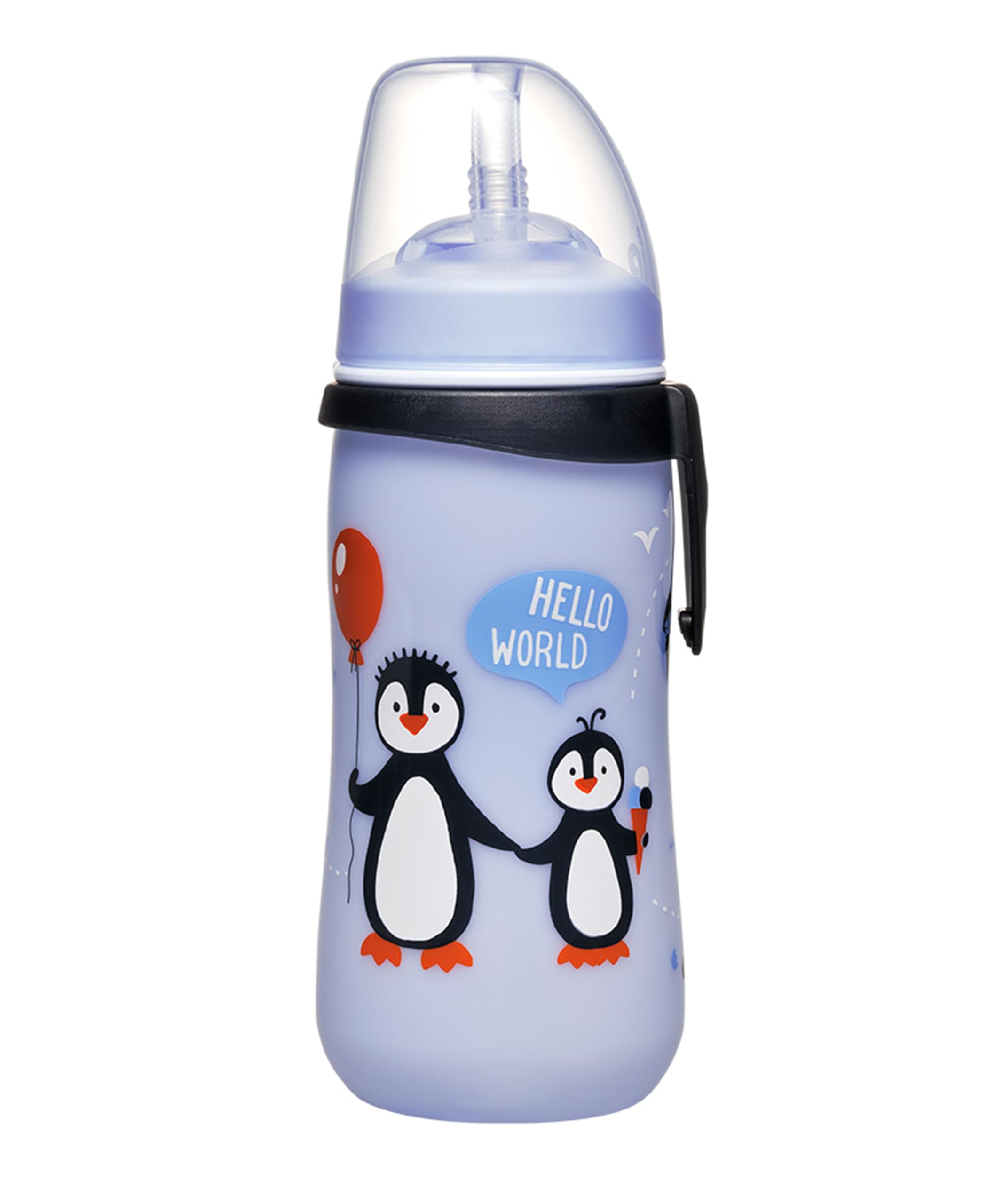 nip Kubek ze słomką, 12 miesięcy, 330 ml, pingwin