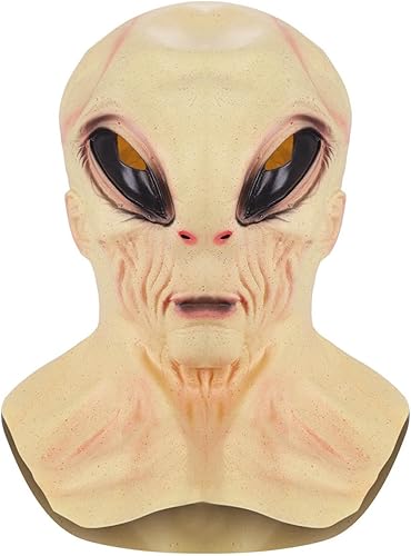 Máscara de látex de alienígena horrible para Halloween, máscara de látex de terror, máscara mágica de alienígena de terror, máscara facial realista