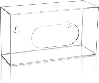 Aphbrada Clear Acrylic Wall Mount Glove Box Dispenser Holder - Single, Double or Triple for Kitchen, Lab, Garage, Office