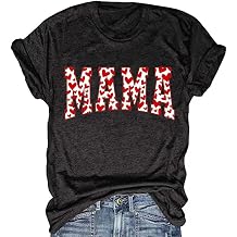 T-Shirt for Mama Womens Mom Life Graphic Tees Casual Cute Mothers Day Tops for Mommy