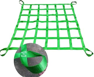 Red De Eslinga De Elevación - Red De Elevación De Cargas, Bolsa De Red De Elevación Resistente A Desgarros, Cinturón De Manejo De Carga, Red De Fijación De Camiones, Verde(3 X 3M/Mesh 15cm/Load 2t)