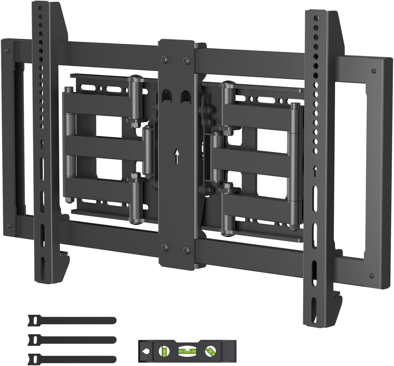 Suptek Ultra Slim Full Motion TV Wall Mount for 37-82 inch TVs, 1.3" Thin Low Profile Bracket, Dual Swivel Articulating Tilt, 6 Arms, Max VESA 600x400mm, Supports Up to 132lbs, Fits 16” Studs, MAUS01A 37-82" TV (16" studs)