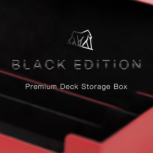 Miniatura 6 de Caja de cartón, funda de cartón, caja de cartas de cuero, tamaño grande, compatible con 550 tarjetas con funda compatible con cargador de manga