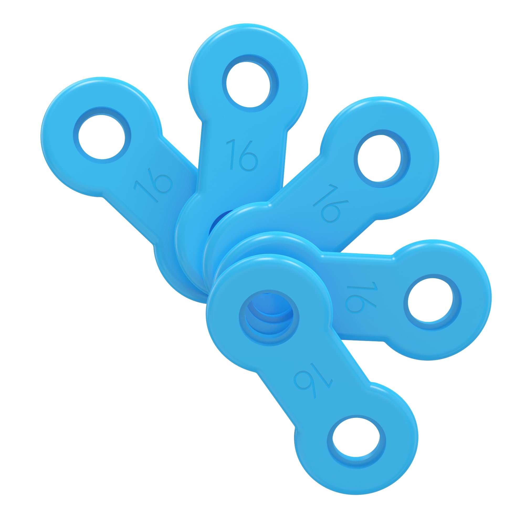 20PCS Replacement Elastic Straps for Meyson EMA Application (Blue, 16 mm)