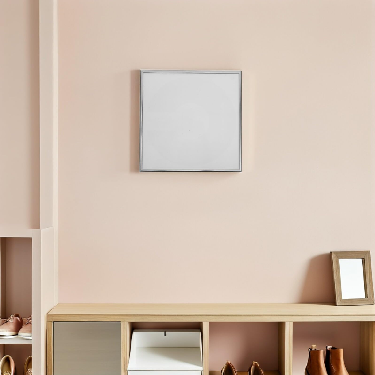 2pezzi Cornice in Vinile da Parete per Dischi Organizzatore di Album da Espositore da Parete per Collezione di Dischi Design Argento