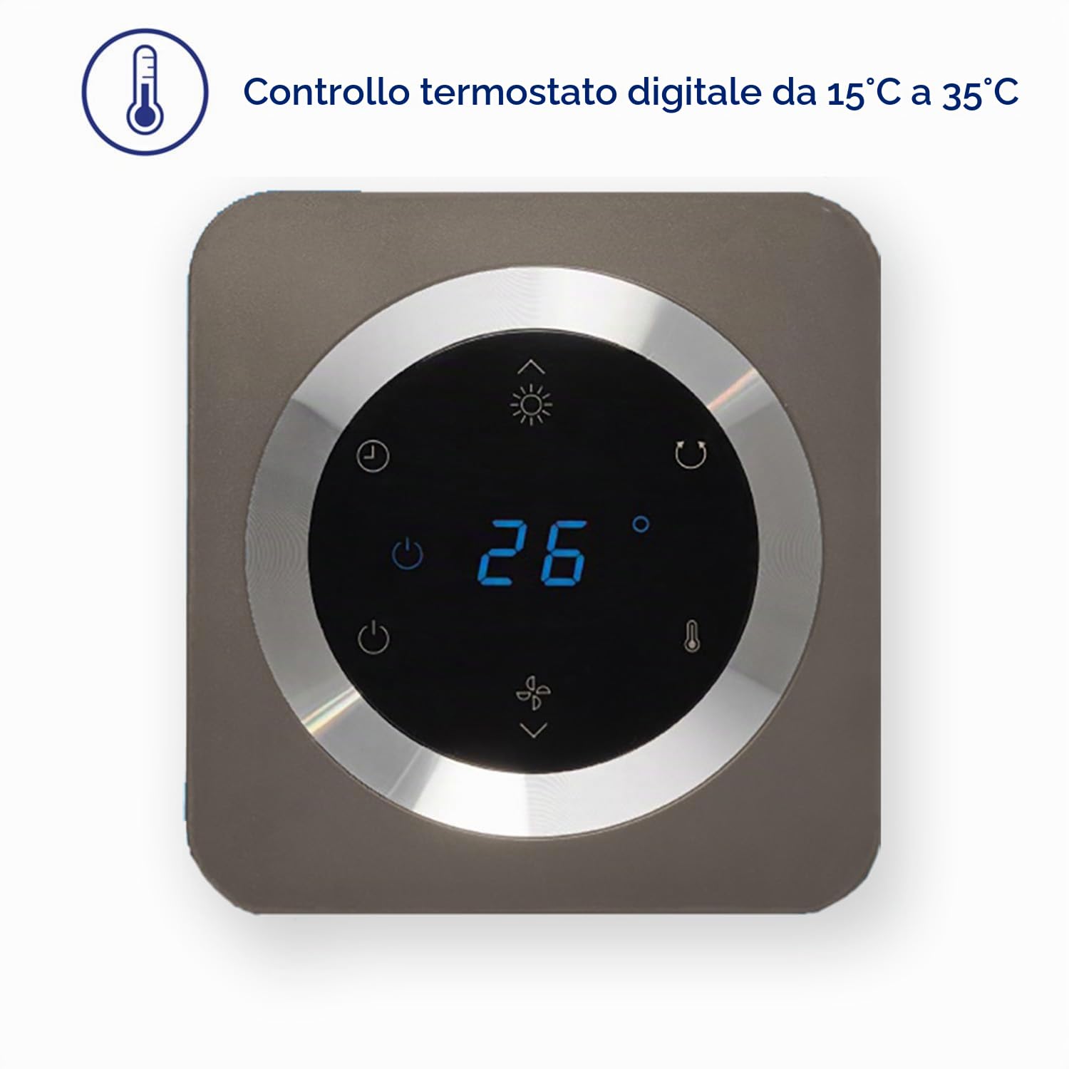 Clean Air Optima CA-904C - Riscaldatore elettrico con ventola 2 in 1 - Riscaldamento e raffreddamento - Filtro antipolvere - Cerchio di rotazione (oscillazione): 80º