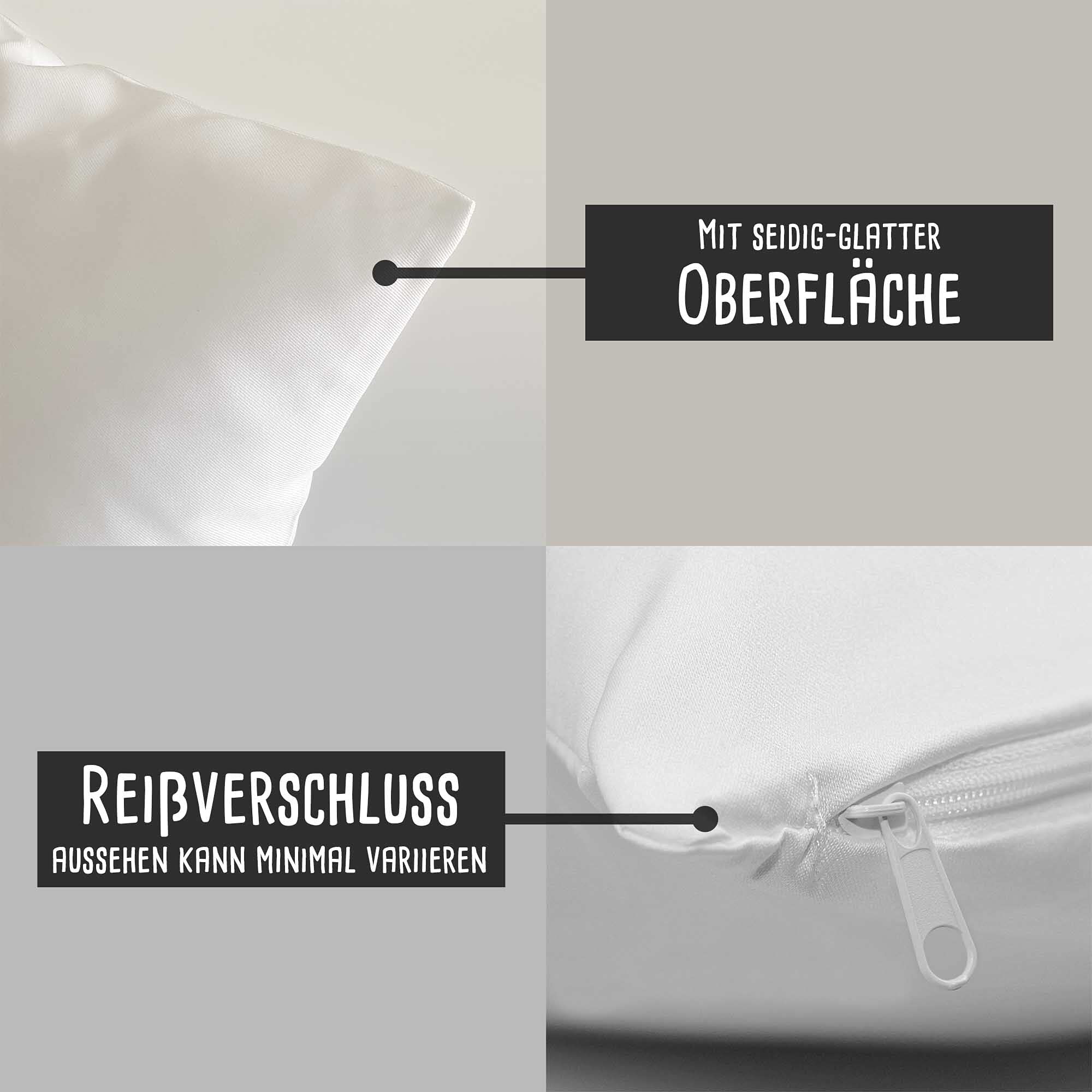 XXL Kissen selbst gestalten – beidseitiger Druck inkl. Kissenfüllung – personalisierbares Fotokissen mit Foto und Wunschtext auf beiden Seiten – 40 x 80 cm – extra großes Format weiß-glatt