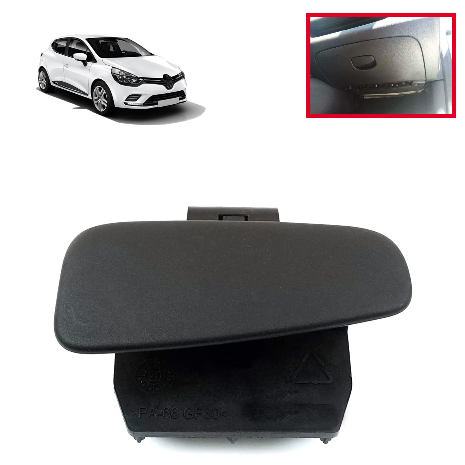 Partsline Poignée boîte à gants - compatible avec Renault Clio IV (2012-2019) - équivalent à 681089881R