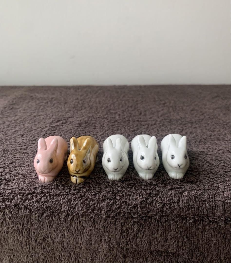 Amazon.co.jp: 阿部春弥 箸置き ウサギ 5個セット : ホーム＆キッチン