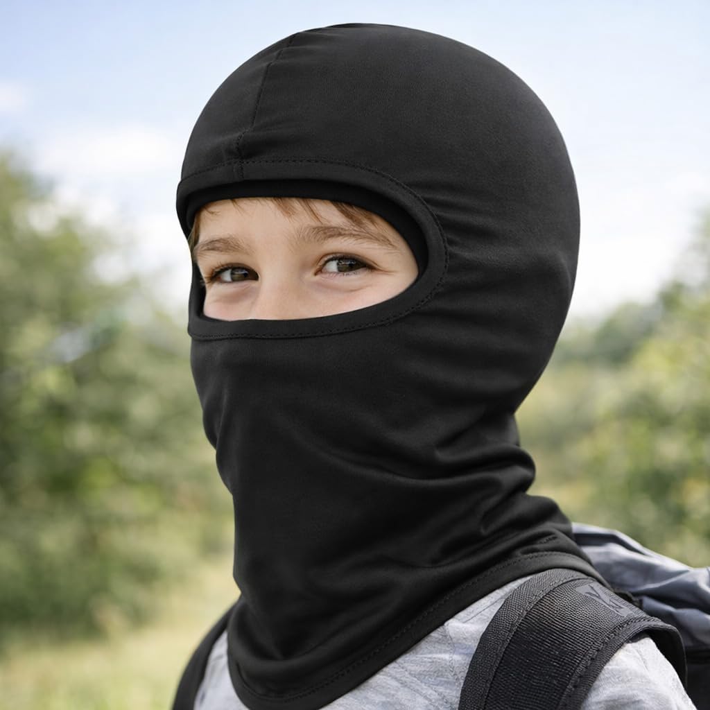 Kids Balaclava Cycling-Mask - Boys-Girls Thin Outdoor Windproof Sun UV Protection Hood