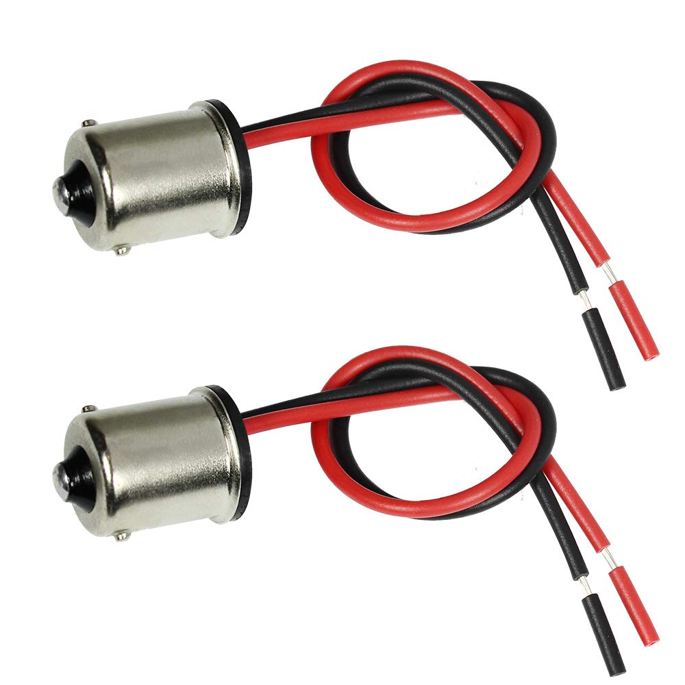 HUIQIAODS 1156 180° Socket Pre-Wired Connector Adapter Wiring Harness for Headlight Tail Lamp Signal Retrofit