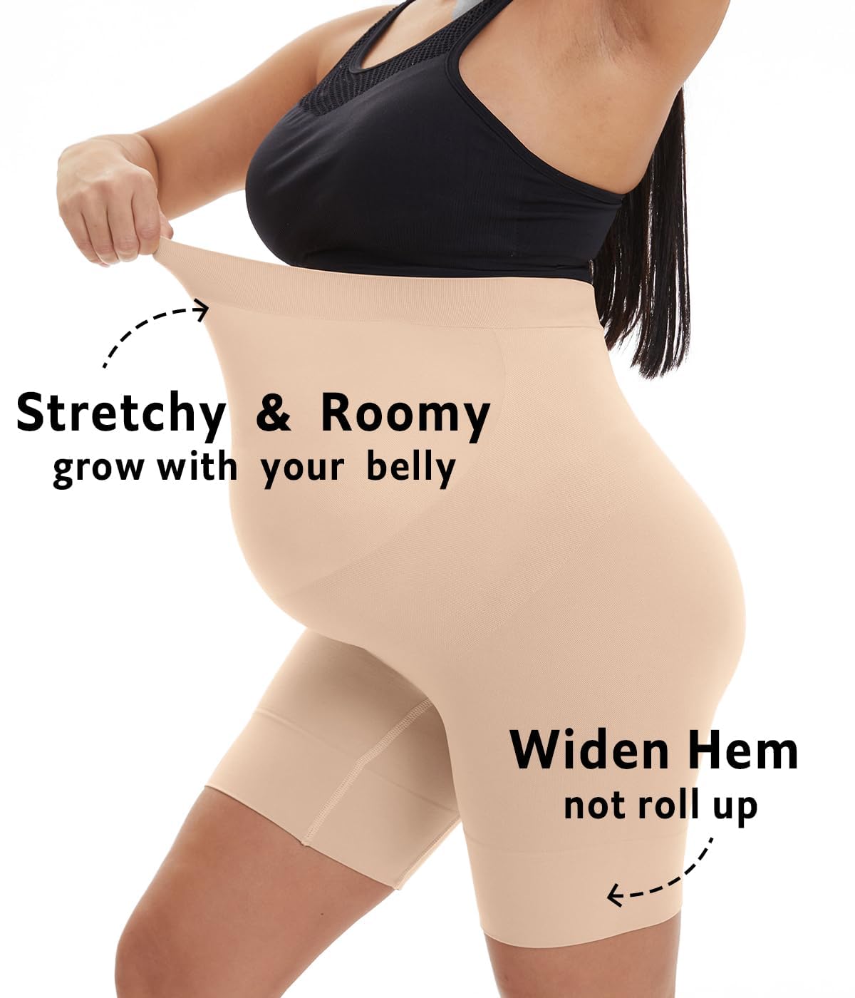 Pantalones cortos de maternidad de 15 cm, para embarazo, yoga, entrenamiento, ropa deportiva para mujer, suaves como la mantequilla — view 3