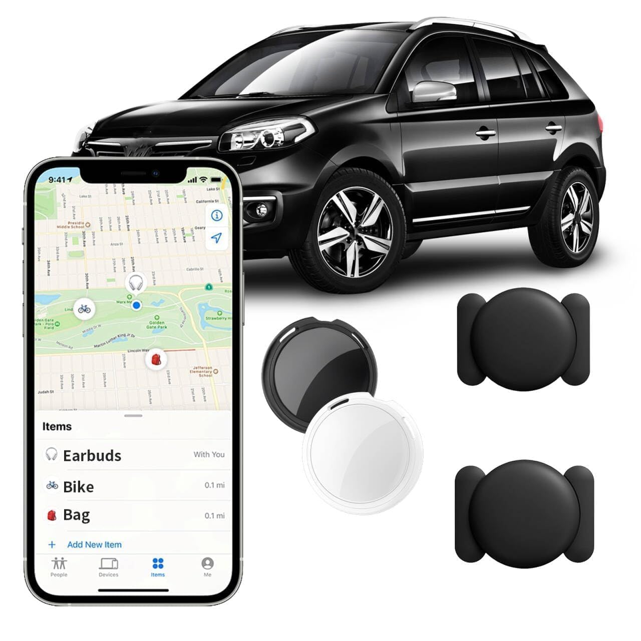 2 Pack GPS Tracker for Vehicles Work with Find My (iOS Only) Real Time Mini Car tracker Item Finder Global Coverage Tracking Devices for Cars Hidden No Monthly Fee or Subscription No SIM Card Required-image-26
