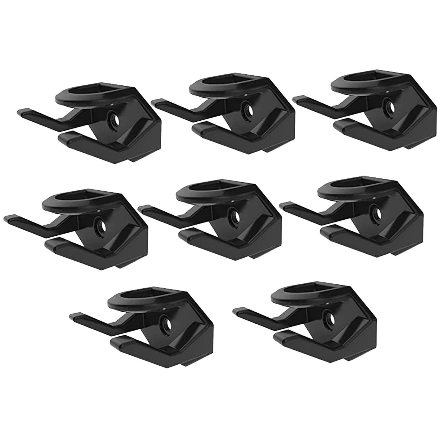 Wisyurt 8Pcs Hat Hooks for Wall Hat Rack for Baseball Cap Hat Display Hat Hangers for Wall Black