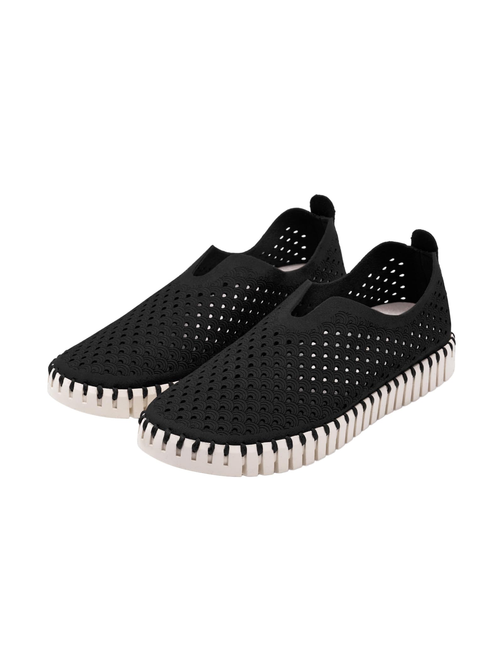 Ilse Jacobsen HORNBÆK | Zapatos Planos para Mujer | Zapatilla con Material de Microfibra reciclada y Suela de Caucho Natural Antideslizante | Tulip3275 | Ligero, Transpirable y ecológico | Black | 38