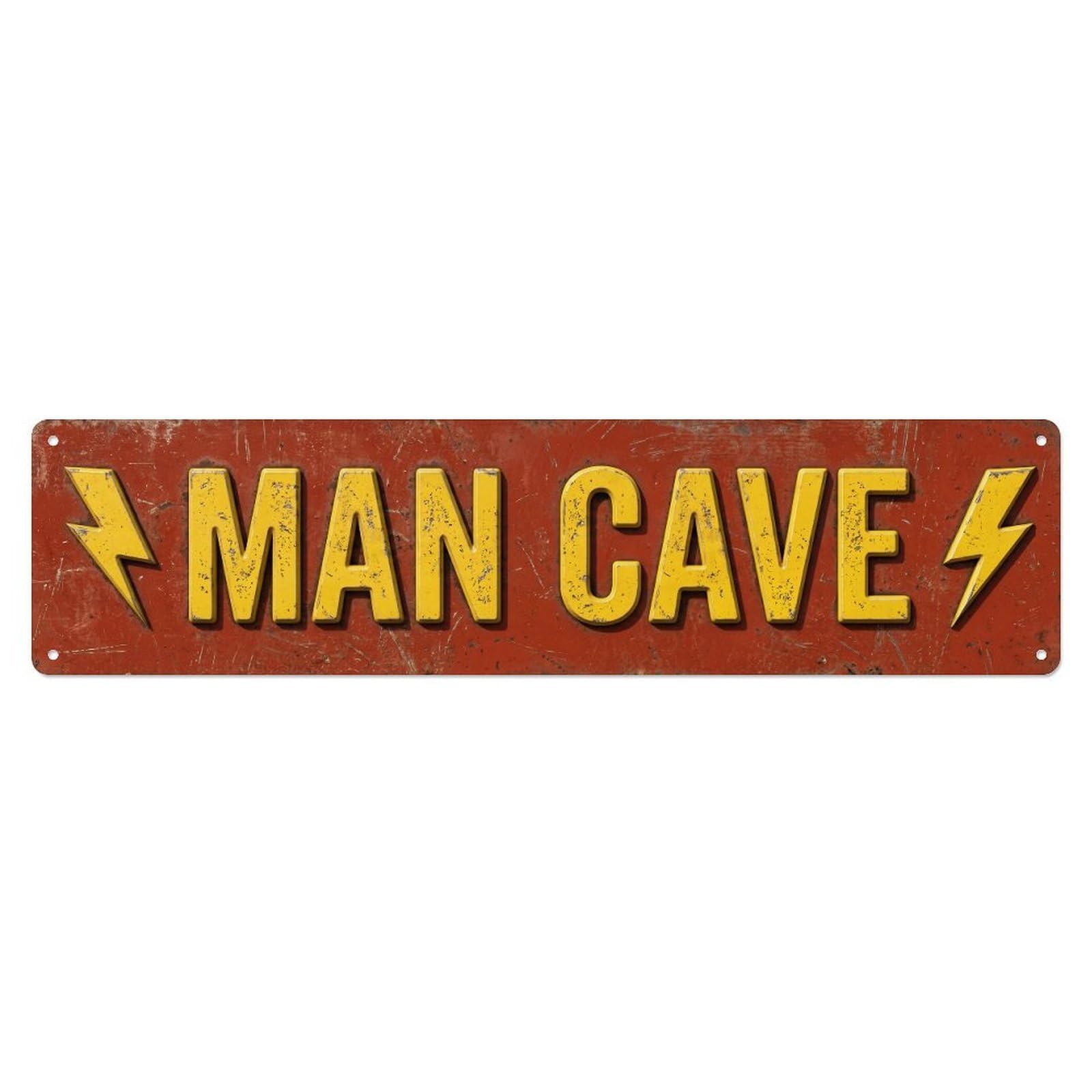Gtthok Vintage Style Vintage Man Cave Fantastic Zone Retro Slogans Metal Tin Sign Plaque Wall Decor For Cafe, Club, Garden Metal Poster 4X16inch