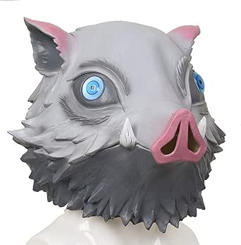 Amazon Co Jp Amycute 嘴平伊之助 いのすけ お面 かぶりもの コスプレ いのししマスク 仮面 ラテックス アニメ 仮装 グッズ 道具 ホビー