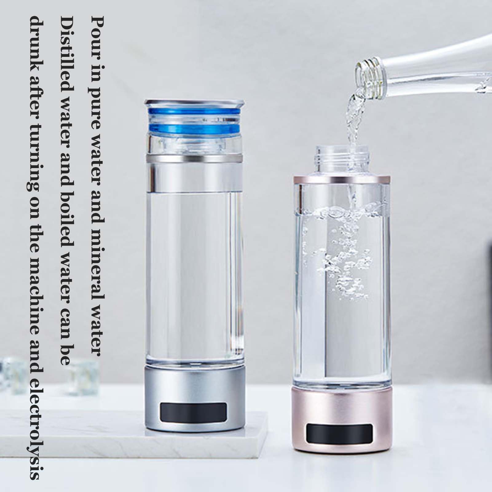 Tazza per Acqua Ricca di idrogeno, Tecnologia SPE PEM, concentrazione di idrogeno Fino a 9000 ppb, generatore di Acqua ionizzata, con Adattatore per inalatore