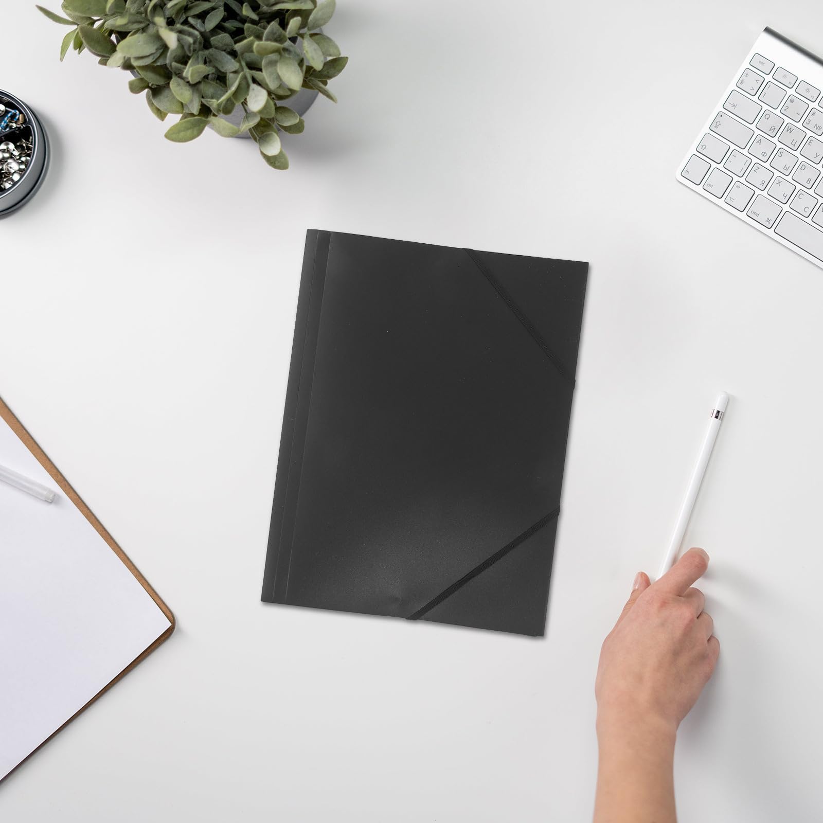 10 Unidades Carpeta de Archivos con Cuerda Elástica y Diseño Plegable para Organización de Documentos