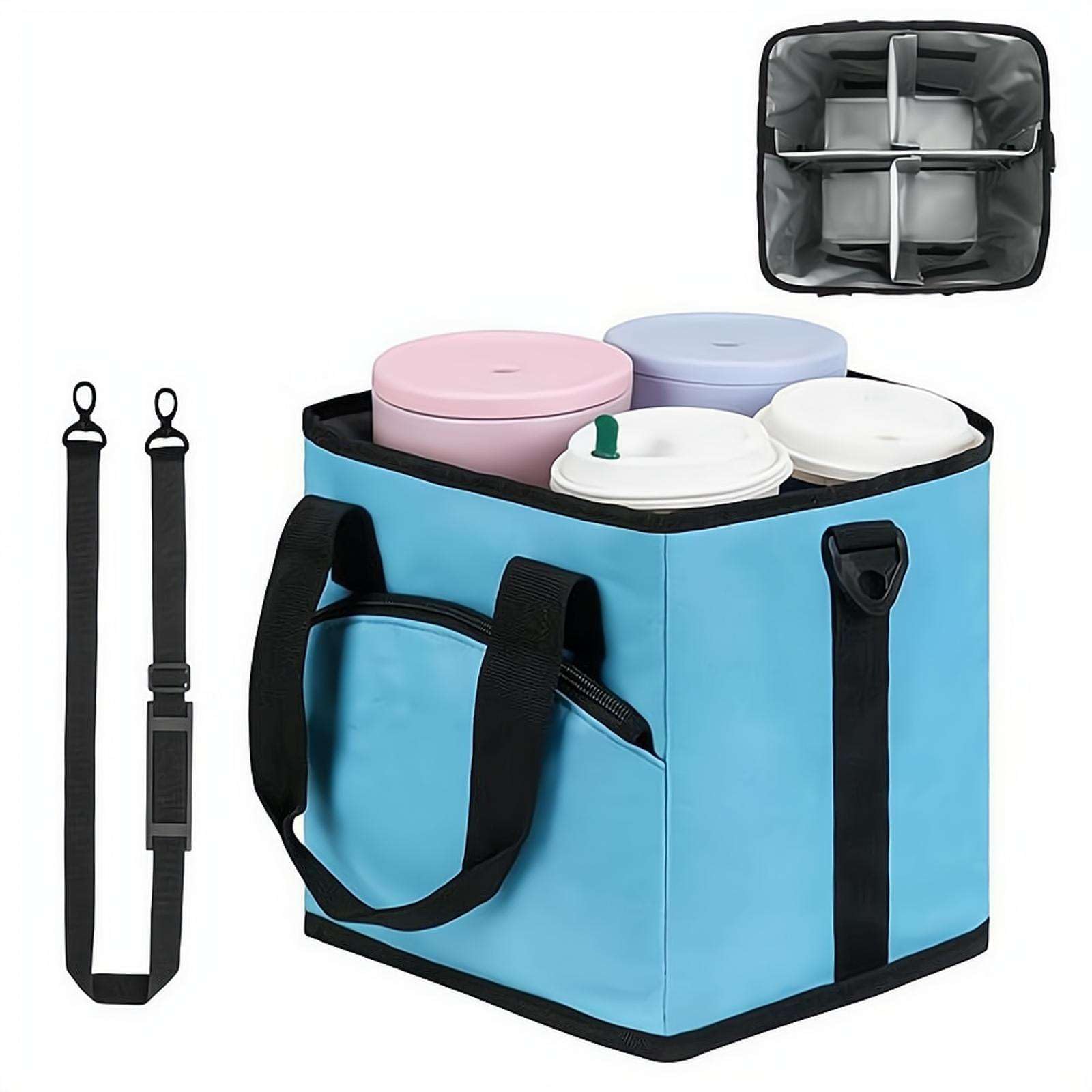 Bolsa de transporte de bebidas para llevar 4 tazas de forma cómoda y segura
