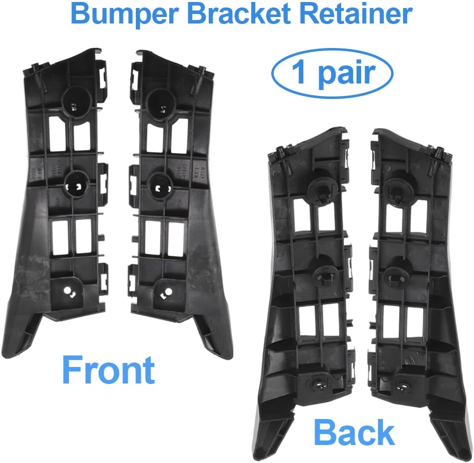 Front Left Right Bumper Bracket, Front Bumper Side Support, for Toyota Prius 2010-2015, Bumper Bracket Retainer Spacer No.52115-47041, 52116-47040, 1 Pair