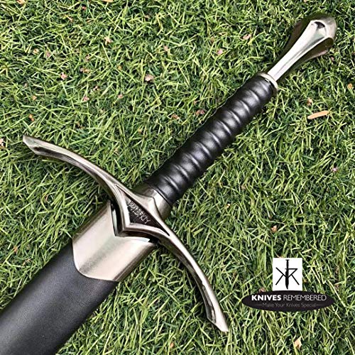 Monogram Sword, Custom Sword, Personalized Sword, Engraved Sword, Medieval Knight Arming Sword with Scabbard (Chivalry Ring)