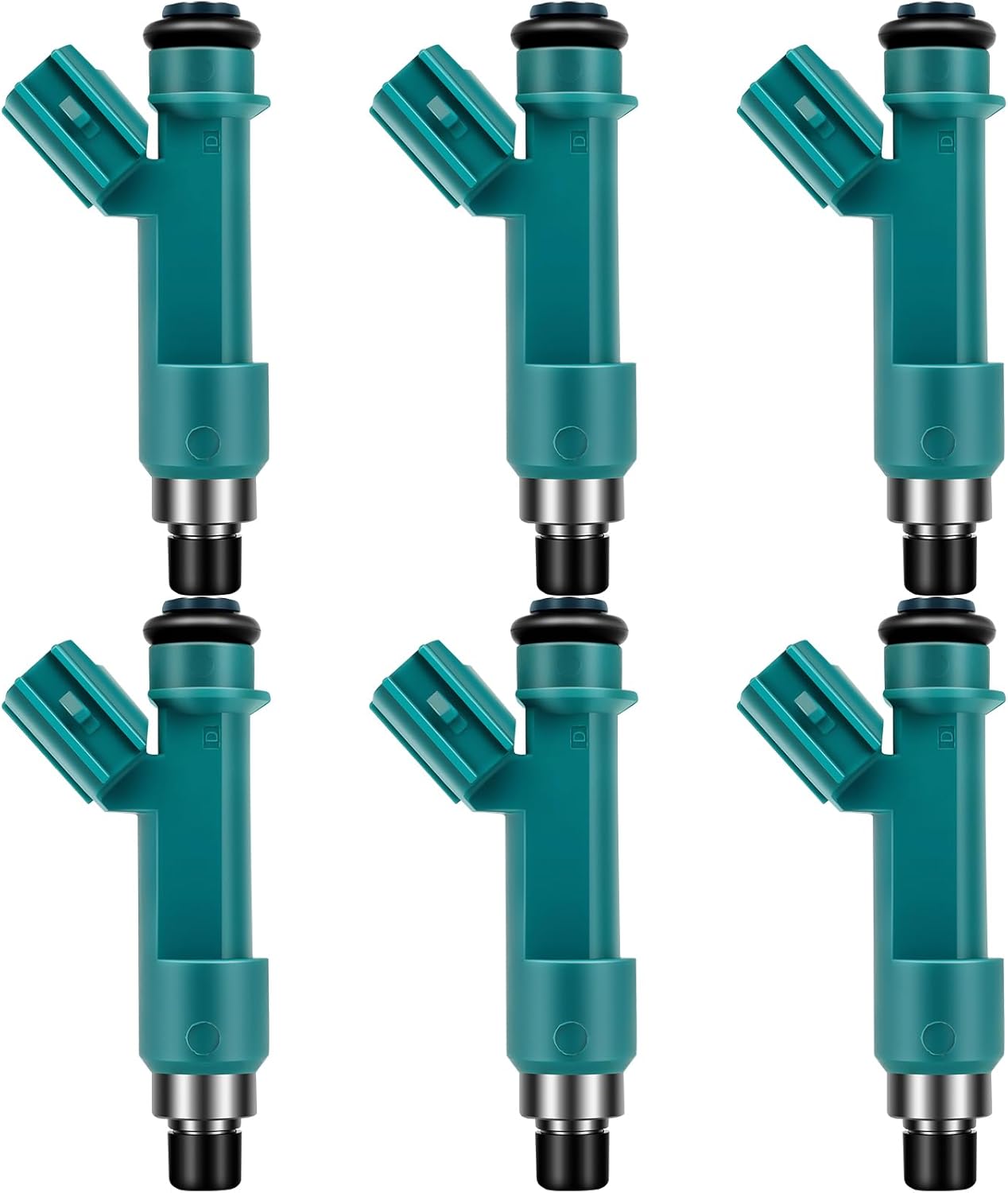 6Pcs Fuel Injectors Compatible for 2003-2010 for 4Runner 4door Sport Utility 4L 2005-2011 for Tundra 4door Extended Cab Pickup 4L, 12Holes Fuel Injector Kit 23250-31010 23250-31060 FJ787
