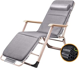Cadeira reclinável de jardim ao ar livre acampamento relaxar conforto para sala de estar varanda | cadeira reclinável de pátio espreguiçadeira cadeiras de praia para adultos | Cadeiras de deck dobráveis ao ar livre, cinza belo cenário