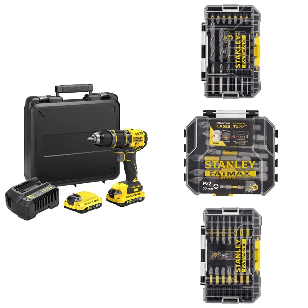 Perceuse Stanley FATMAX 18V idéale pour percer le béton et visser en forte torsion