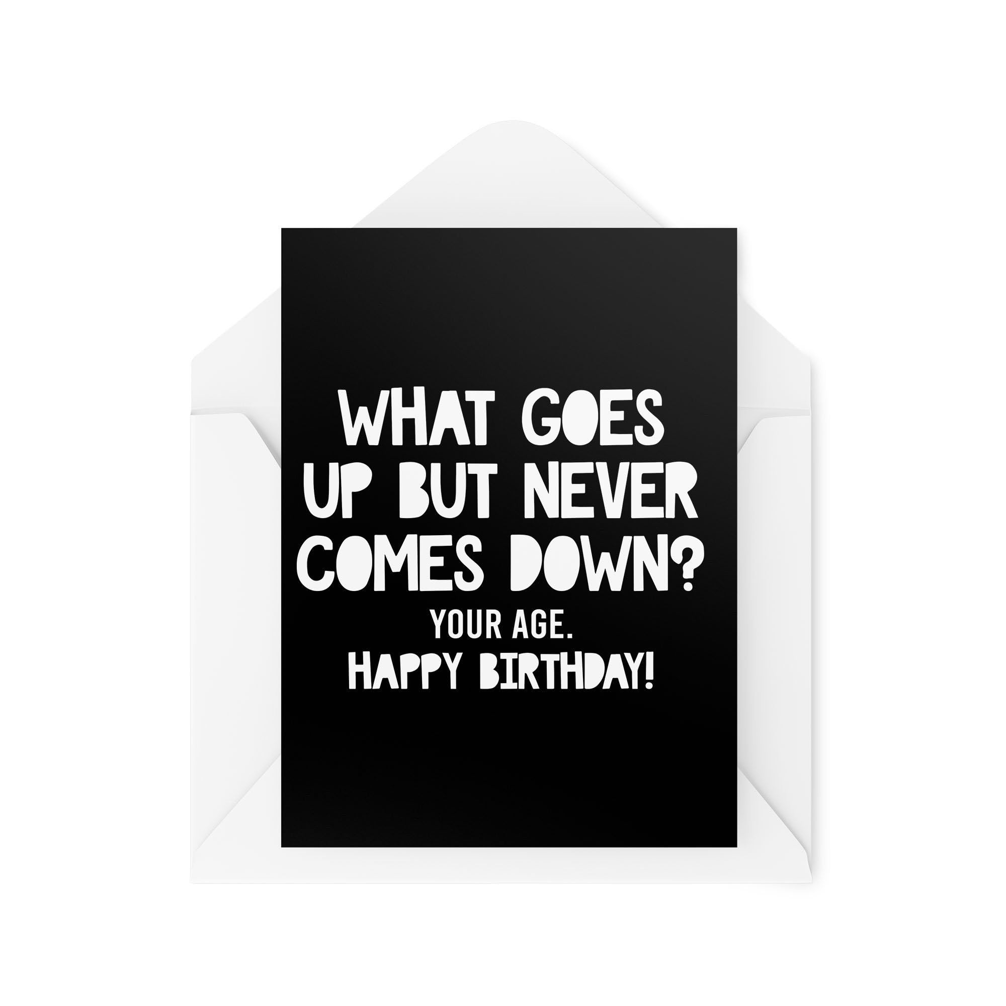 Funny Birthday Cards - What Goes Up But Never Comes Down Your Age - Funny Cards for Friends and Family - Joke Cards - CBH1787