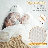 Zanzariera Letto,0.6*2.5*10.5m Baldacchino per letto Bimbi/matrimoniale/Singolo con Kit completo sospensione,Baldacchino per letto matrimoniale rotondo,Zanzariera campeggio Universale Cupola-Bianco - 3