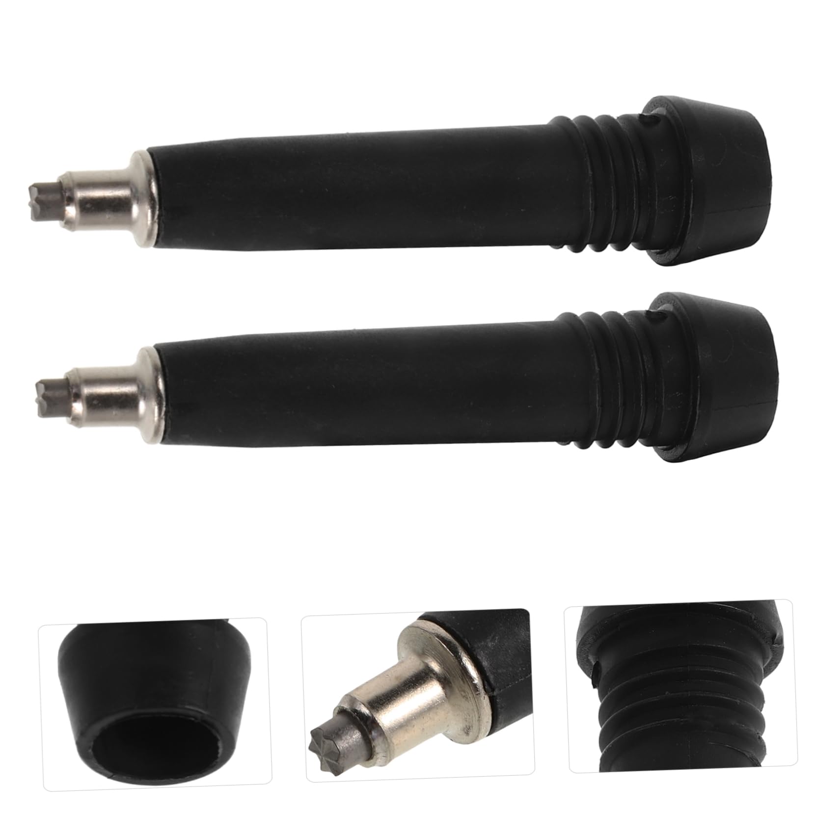 COLLBATH 8pcs Trekking Poles Crutch Tip Crutches Pads Tips for Cane Crutch Pads Cane Tip Non-Skid Hiking Poles Protectors Walking Pole Tips Replacement Cane Ends Carbon Tungsten Steel Black