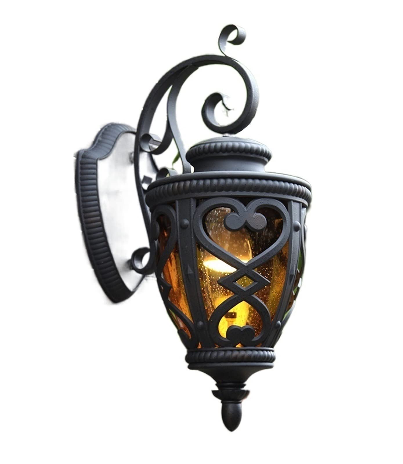 Lampe creative de mur pour escalier et extérieur avec verre vintage E27