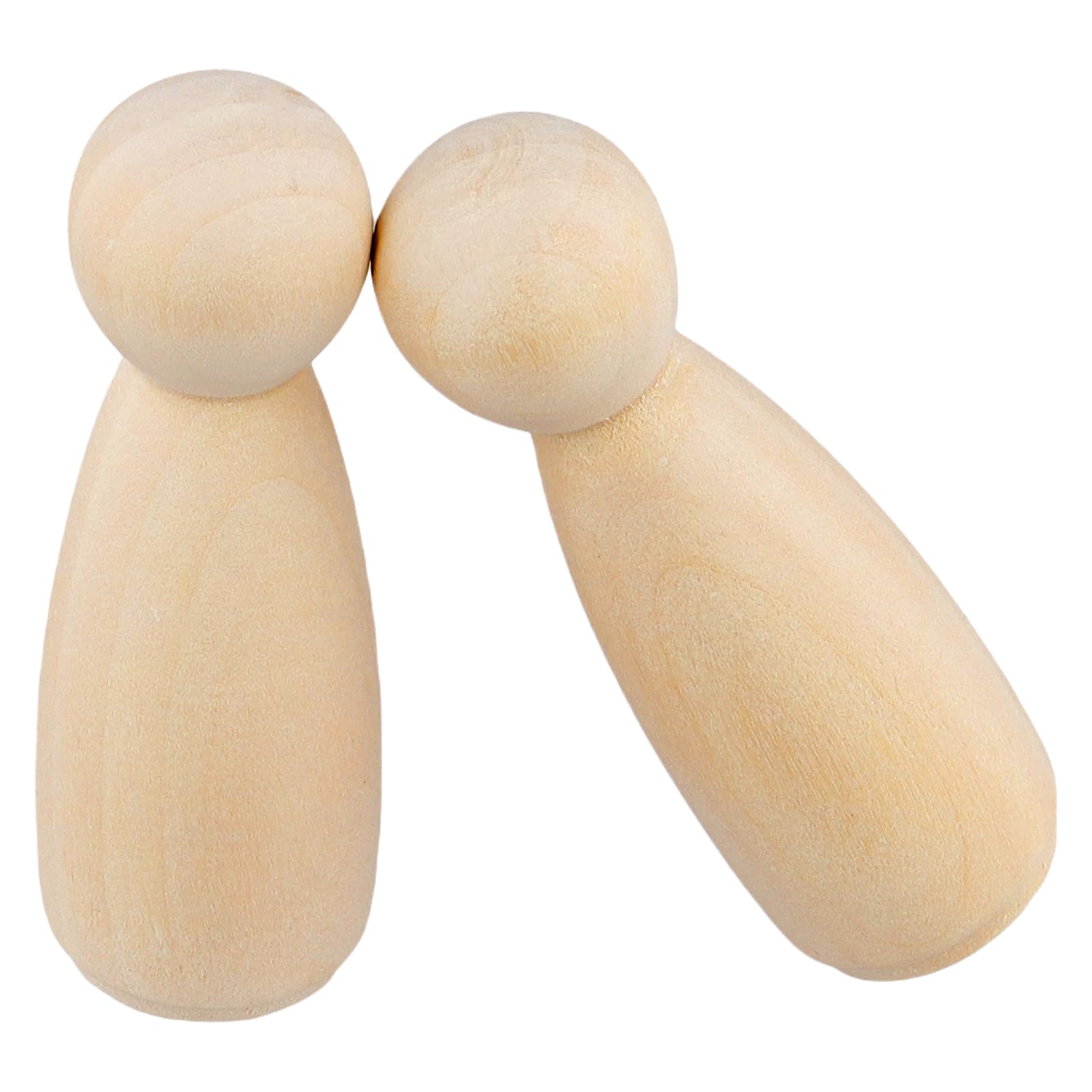 40 figuras de madera para pintar, 75 mm, figuras de madera sin terminar, para manualidades, decoración