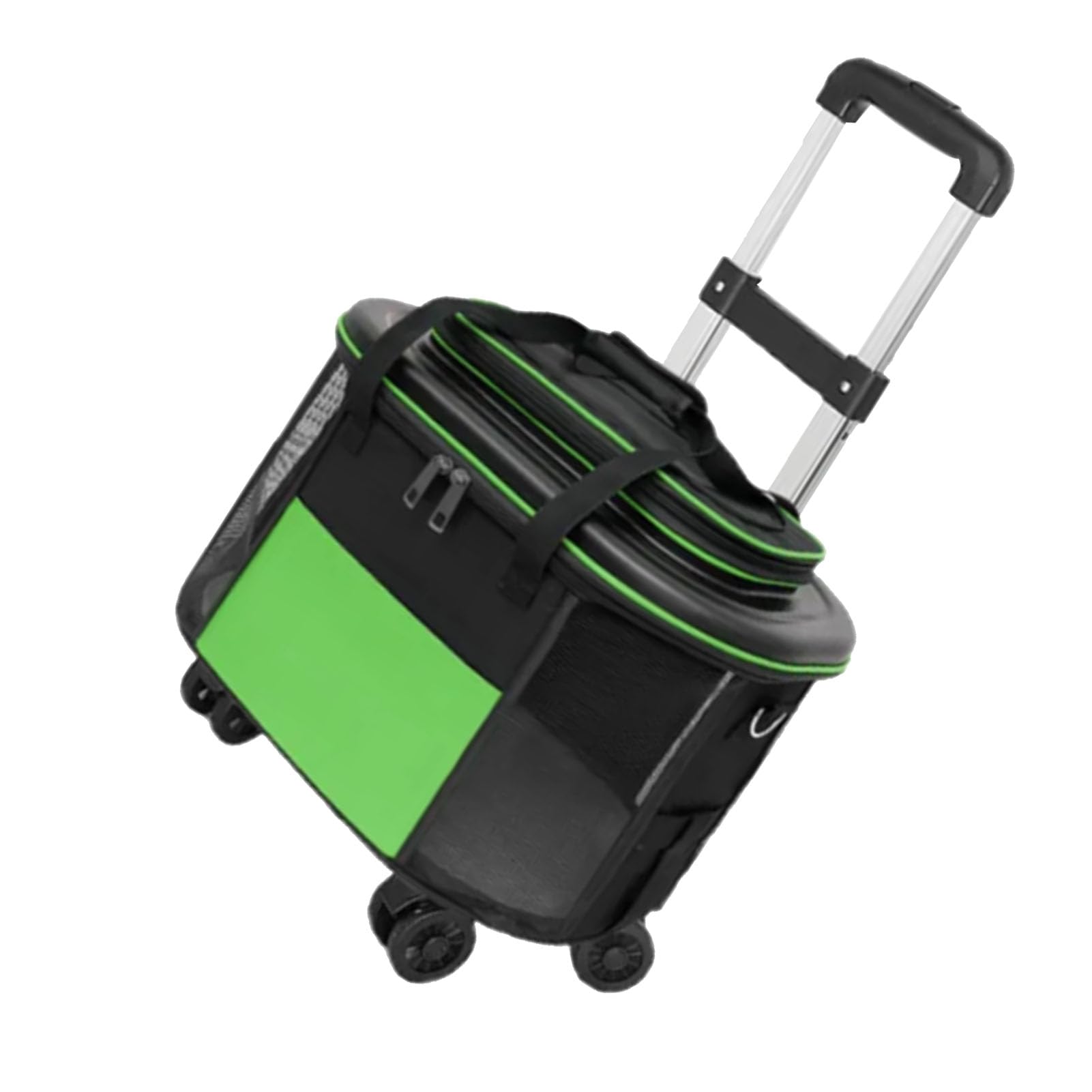Transportín para Gatos con Ruedas Transportín para Mascotas para Gatos Perros Maleta Portátil para Mascotas Transportín para Perros Pequeños Transportador para Perros Y Gatos(Verde)