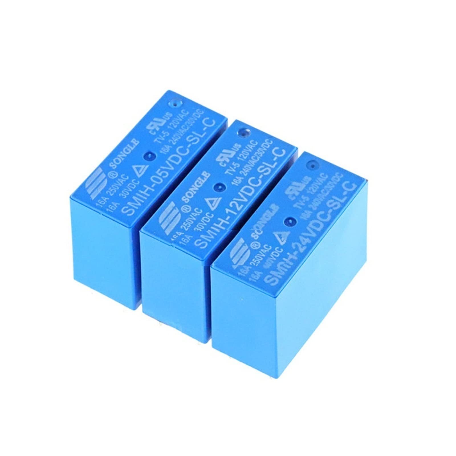 WEUSANXPL 20 Pieces/Batch Power Relay SMIH-05VDC 12VDC 24VDC-SL-C 5V 12V 24V 16A 8Pin Converter Set(12V)