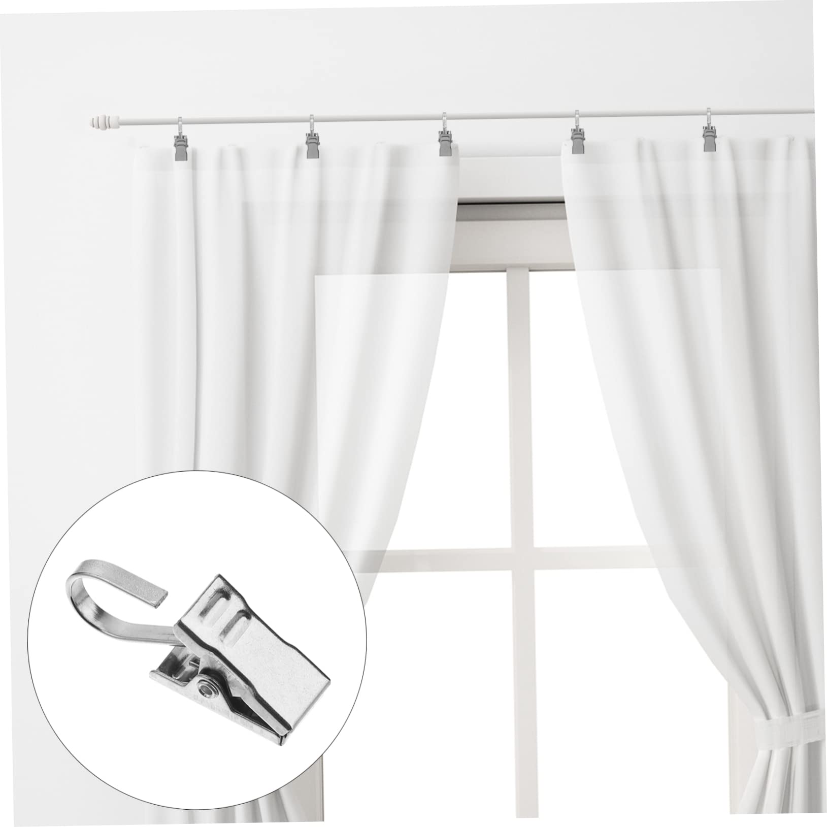 ABOOFAN 1set Curtain Clips Curtain Hooks for Use and Simple Design 30pcs