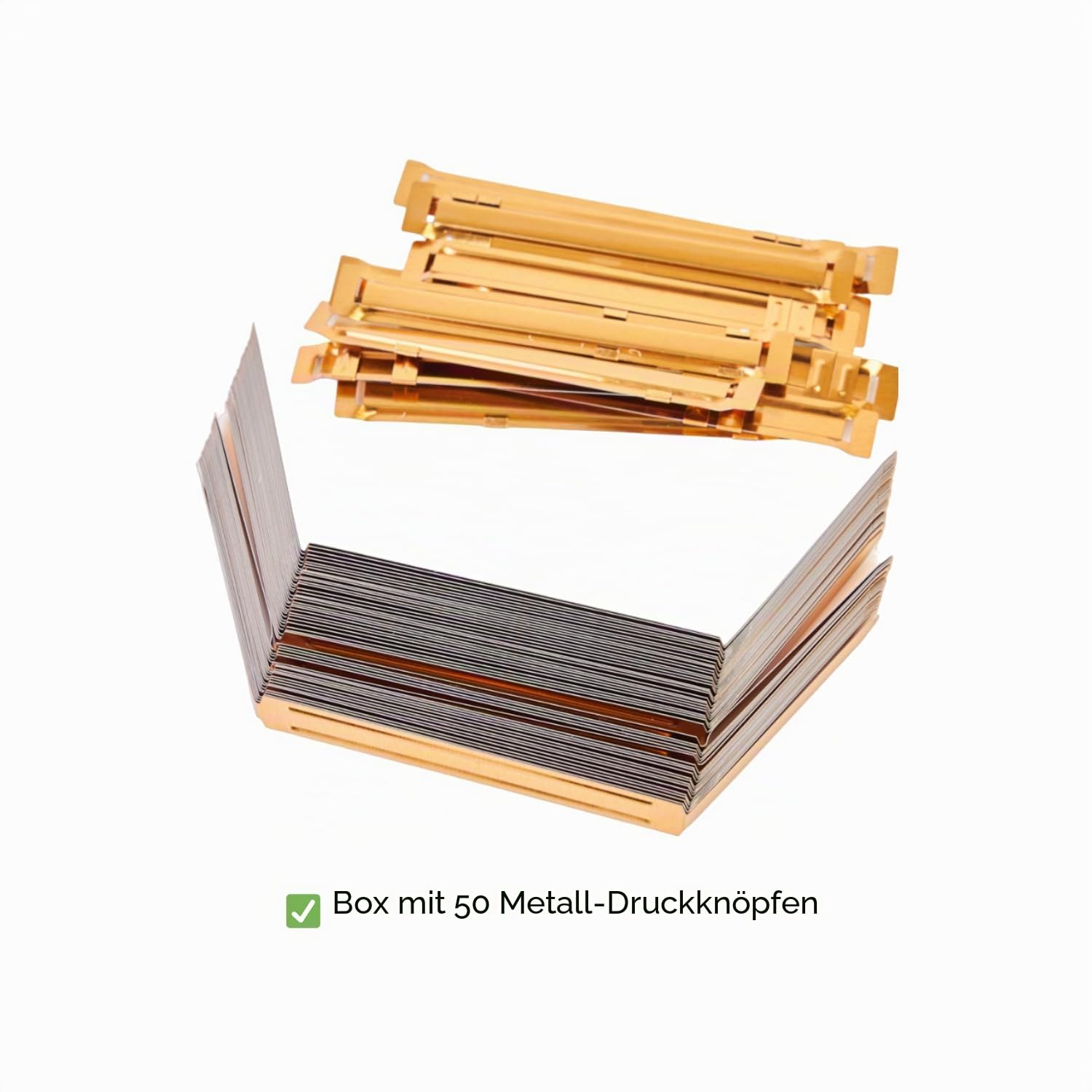 Unbekannt 79190 Packung mit 50 Verschlussklammern, goldfarben