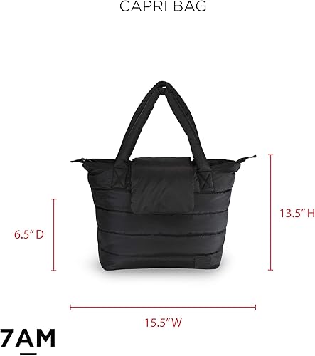 Miniatura 3 de 7AM - Bolsa de mano para mujer, impermeable, capri cruzada y bolsas de pañales con cremallera, incluye cambiador de pañales y 2 correas para