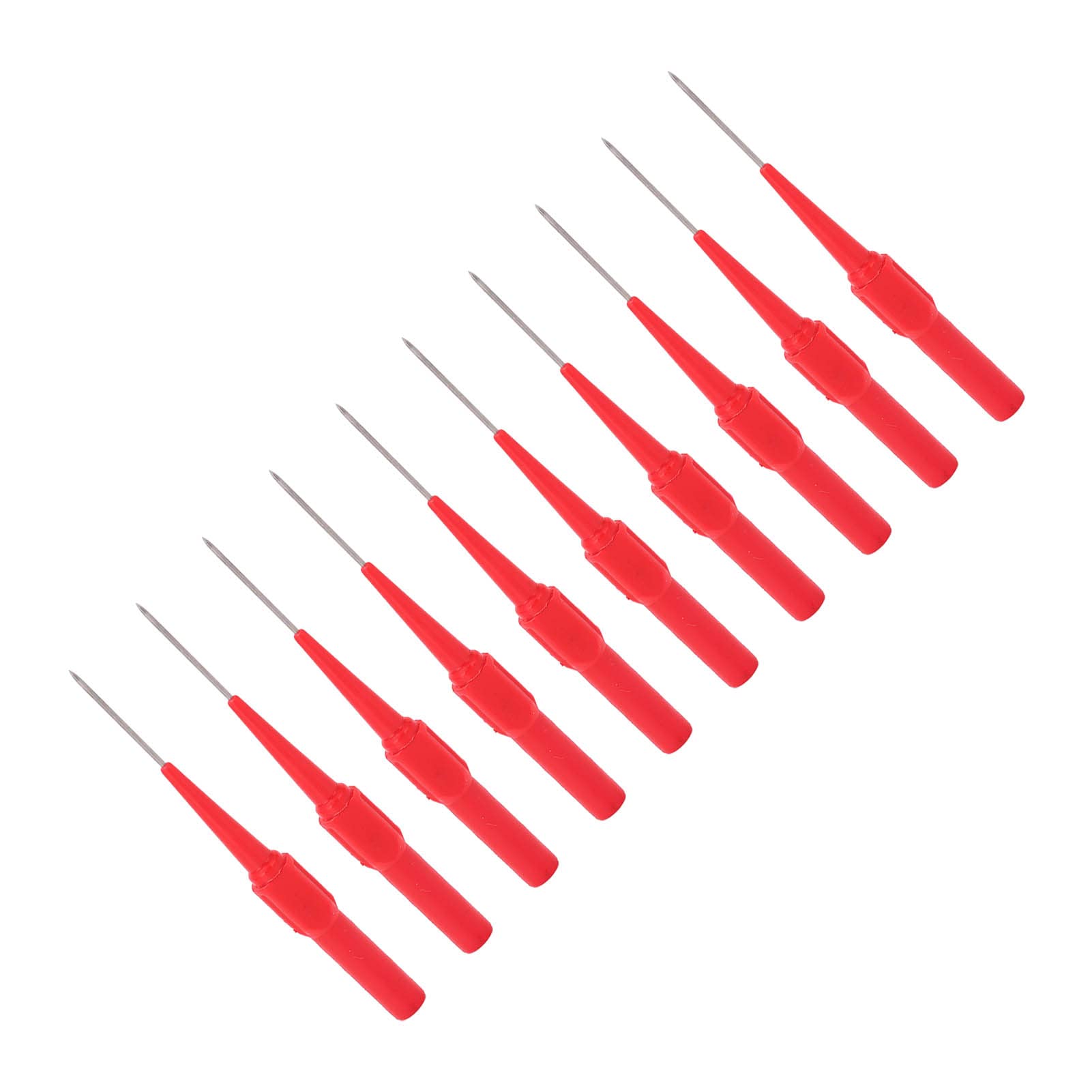 Folany Wire Test Probes, Stainless Steel Needle 4.0mm Jack 1mm Pen Point Banana Plug Wire Test Probe Puncture for Testing for Banana Plug(red)